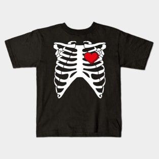 Spooky Skeleton Costume: Halloween couple Kids T-Shirt